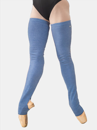 Powder Blue Long Dance Leg Warmers MP907 for Women and Men by Atelier della Danza MP