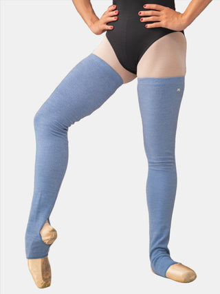 Powder Blue Long Dance Leg Warmers MP907 for Women and Men by Atelier della Danza MP