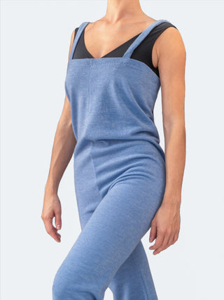 Powder Blue Warm-up Dance Overalls for Women and Men Atelier della Danza MP