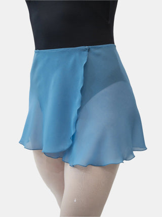 Powder Blue Wrap Short Dance Skirt MP301 for Women by Atelier della Danza MP