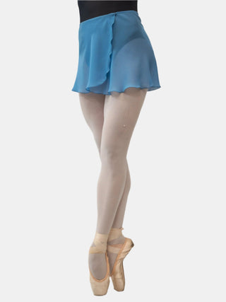 Powder Blue Wrap Short Dance Skirt MP301 for Women by Atelier della Danza MP