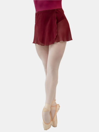 Red-purple Wrap Short Dance Skirt MP301 for Women by Atelier della Danza MP