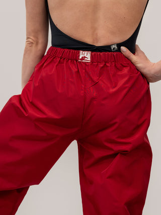 Red Warm-up Dance Trash Bag Pants MP5003 for Women and Men by Atelier della Danza MP
