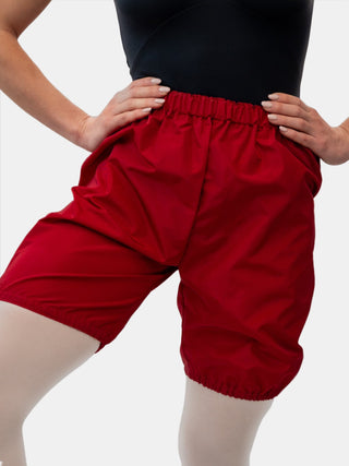 Red Warm-up Dance Trash Bag Shorts MP5006 for Women and Men by Atelier della Danza MP