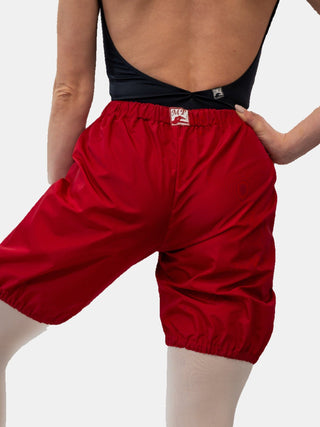 Red Warm-up Dance Trash Bag Shorts MP5006 for Women and Men by Atelier della Danza MP
