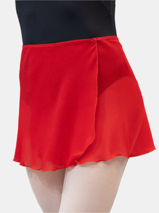 Red Wrap Short Dance Skirt MP301 for Women by Atelier della Danza MP