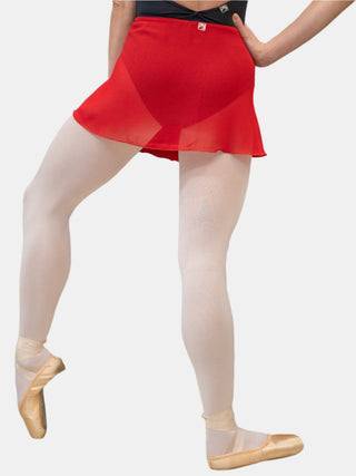 Red Wrap Short Dance Skirt MP301 for Women by Atelier della Danza MP