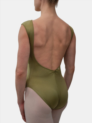 Sage Green Boat Neck Lace Dance Leotard for Women by Atelier della Danza MP