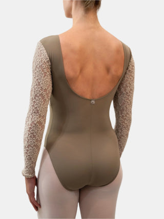 Sand Lace Dance Long Sleeve Leotard for Women by Atelier della Danza MP