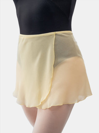 Straw Yellow Wrap Short Dance Skirt MP301 for Women by Atelier della Danza MP