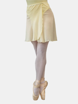 Straw Yellow Wrap Short Dance Skirt MP345 for Women by Atelier della Danza MP