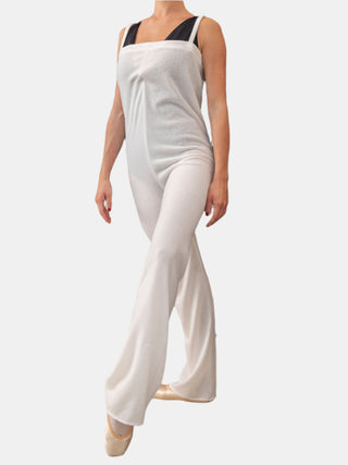 White Warm-up Dance Overalls for Women and Men Atelier della Danza MP