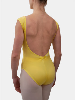 Yellow Boat Neck Lace Dance Leotard for Women by Atelier della Danza MP