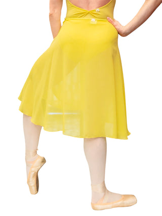 Yellow Wrap Long Dance Skirt MP310 for Women by Atelier della Danza MP