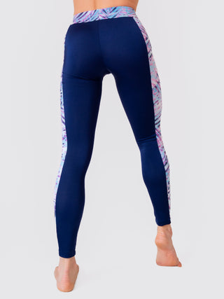 Women's Blue 7/8 Leggings for Yoga and Fitness Workouts by LENA Activewear