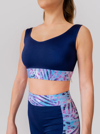 Women's Blue Bralette for Fitness and Yoga Workout by LENA Activewear