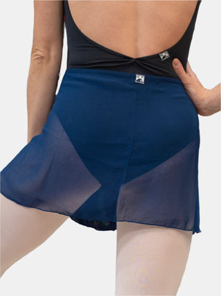 Blue Wrap Short Dance Skirt MP301 for Women by Atelier della Danza MP