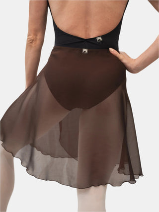Brown Chiffon Wrap Long Dance Skirt MP339 for Women by Atelier della Danza MP