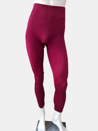 Burgundy Dance Footless Tights for Men by Atelier della Danza MP