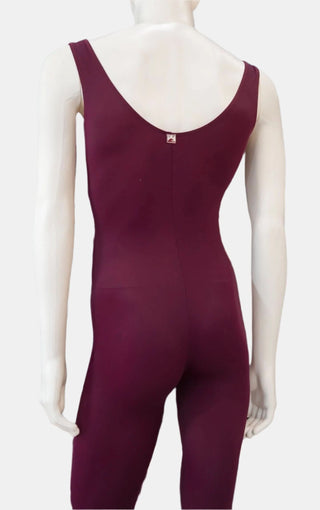 Burgundy Footless Dance Unitard for Men by Atelier della Danza MP