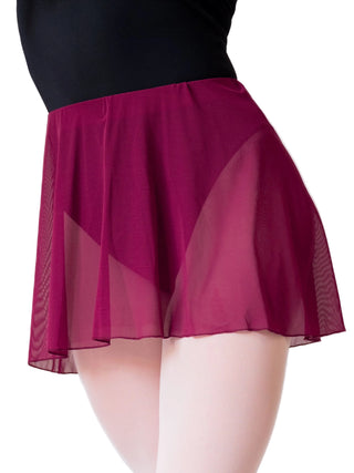 Burgundy Pull-on Dance Short Skirt for Women by Atelier della Danza MP