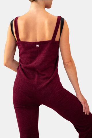 Burgundy Warm-up Dance Overalls for Women and Men Atelier della Danza MP