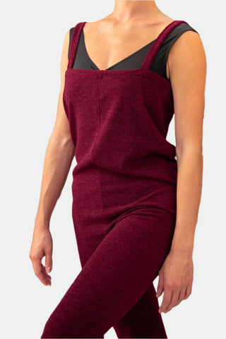 Burgundy Warm-up Dance Overalls for Women and Men Atelier della Danza MP