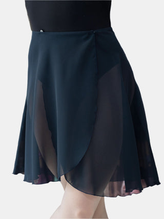 Dark Navy Wrap Long Dance Skirt MP339 for Women by Atelier della Danza MP