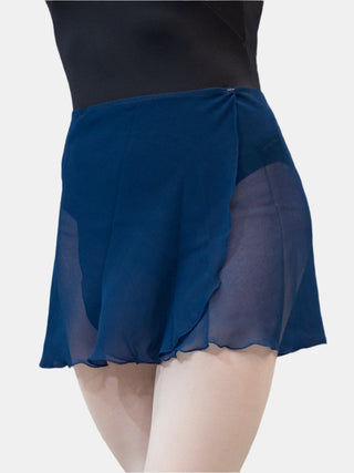 Navy Wrap Short Dance Skirt MP301 for Women by Atelier della Danza MP