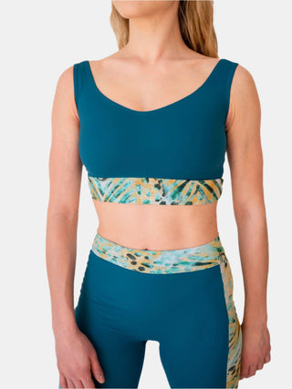 Women's Petrol Bralette for Fitness and Yoga Workout by LENA Activewear