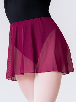 Red-purple Pull-on Dance Short Skirt for Girls and Women by Atelier della Danza MP