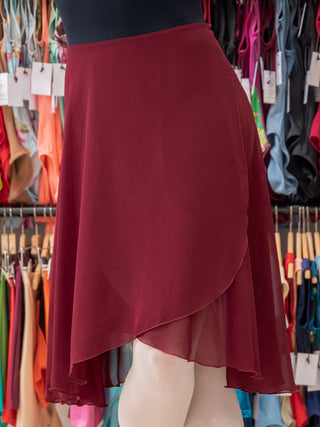 Red-Purple Wrap Long Dance Skirt MP310 for Women by Atelier della Danza MP