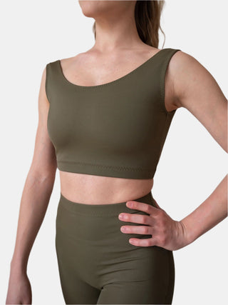 Women's Sage Green Bralette for Fitness and Yoga Workout by LENA Activewear