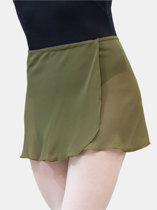 Sage Green Wrap Short Dance Skirt MP301 for Women by Atelier della Danza MP