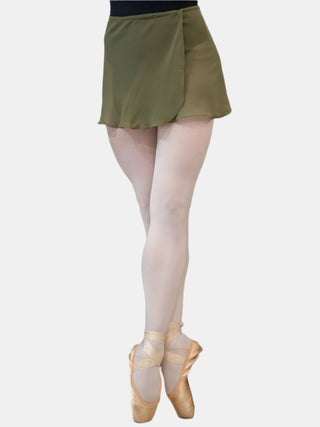 Sage Green Wrap Short Dance Skirt MP301 for Women by Atelier della Danza MP