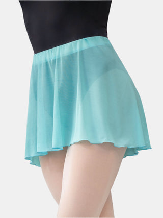 Sky Blue Pull-on Dance Short Skirt for Girls and Women by Atelier della Danza MP