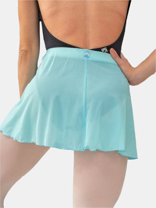 Sky Blue Pull-on Dance Short Skirt for Girls and Women by Atelier della Danza MP