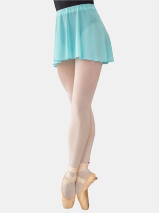 Sky Blue Pull-on Dance Short Skirt for Girls and Women by Atelier della Danza MP