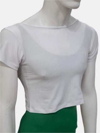 White Fitted Short Sleeve T-shirt for Men and Boys Dance by Atelier della Danza MP