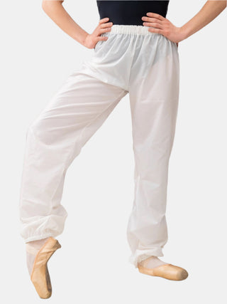 White Warm-up Dance Trash Bag Pants MP5003 for Women and Men by Atelier della Danza MP