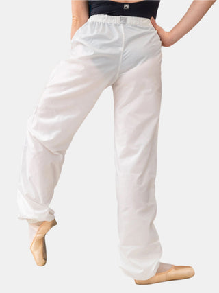 White Warm-up Dance Trash Bag Pants MP5003 for Women and Men by Atelier della Danza MP