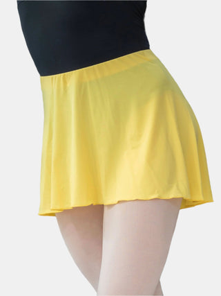 Yellow Jersey Pull-on Dance Short Skirt for Girls and Women by Atelier della Danza MP