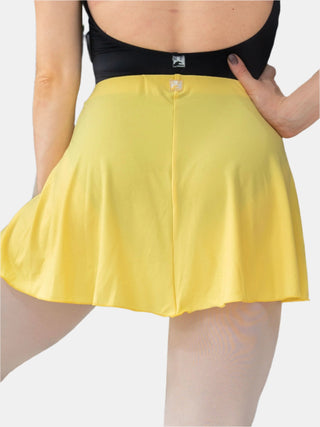 Yellow Jersey Pull-on Dance Short Skirt for Girls and Women by Atelier della Danza MP